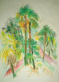 peinture : Cannes. Les palmiers n°2