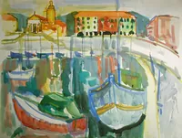 peinture : Nice. Le vieux port n°5
