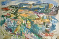 peinture : Lioux. La grande Roche n°3