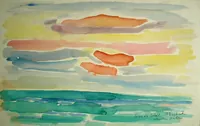 peinture : St Raphael. Lever de soleil n°2