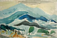 peinture : Montagnes de Corse