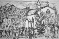 peinture : Eglise Corse n°1