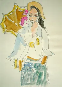 peinture : Danseuse, théâtre de l'amitié