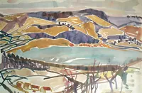 peinture : Le lac n°2