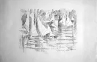 peinture : Le lac d'Enghein n°4
