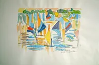 peinture : Le lac d'Enghein n°5