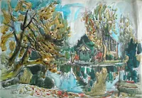 peinture : Enghein les Bains n°17