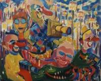 peinture : Au carnaval de Nice n°1