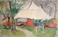 peinture : Le chapiteau
