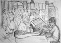 peinture : Bal populaire