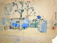 peinture : La roulotte n°2