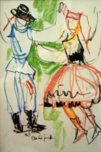 peinture : Couple de danseurs n°2