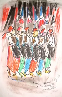 peinture : Les Landes
