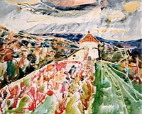peinture : Automne au Colombier n°1