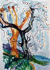 peinture : L'orme (le tilleul) n°2