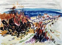 peinture : Le village n°2
