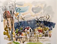 peinture : Maisons