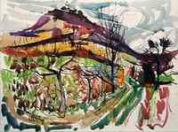 peinture : Le Mont Afrique n°6
