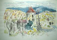 peinture : Le château