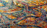 peinture : Les oiseaux-fleurs