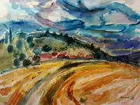 peinture : Paysages des Htes Côtes n°2