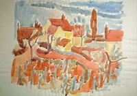 peinture : Village de Bourgogne n°4