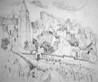 peinture : Village de Bourgogne n°5
