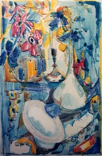 peinture : Vase aux fleurs