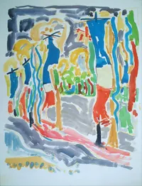 peinture : Champs Elysées n°02. Paris
