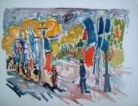 peinture : Champs Elysées n°09. Paris