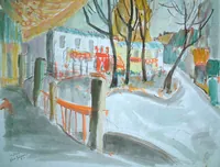 peinture : Le Serin n°2. Place Falguière