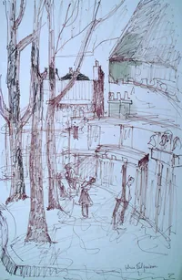 peinture : Place Falguière n°5. Paris
