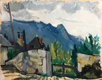 peinture : L'entrée du jardin