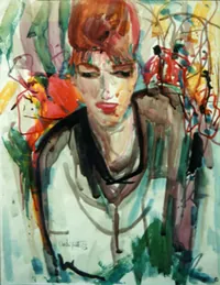 peinture : Jeune fille de Kabylie n°1