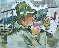 peinture : Le peintre Marcel Gault