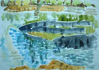 peinture : Reflets à Serre Ponçon
