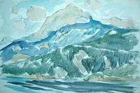 peinture : Le lac