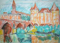 peinture : Pont Vieux. Musée Ingres.