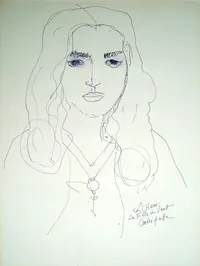 peinture : Sihem, La fille du vent n°3