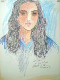 peinture : Sihem, La fille du vent n°5