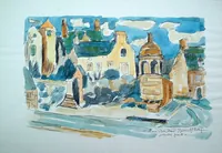peinture : Tour Marie Stuart, Roscoff