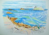 peinture : Roscoff. La terre, la mer