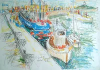 peinture : Le port de Roscoff