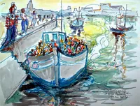 peinture : Départ île de Batz