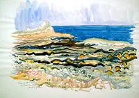peinture : Pem Prat. La terre, la mer
