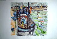 peinture : Le port de Roscoff