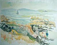 peinture : Rochers à Pem Prat