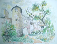 peinture : Tour de guet à Roscoff